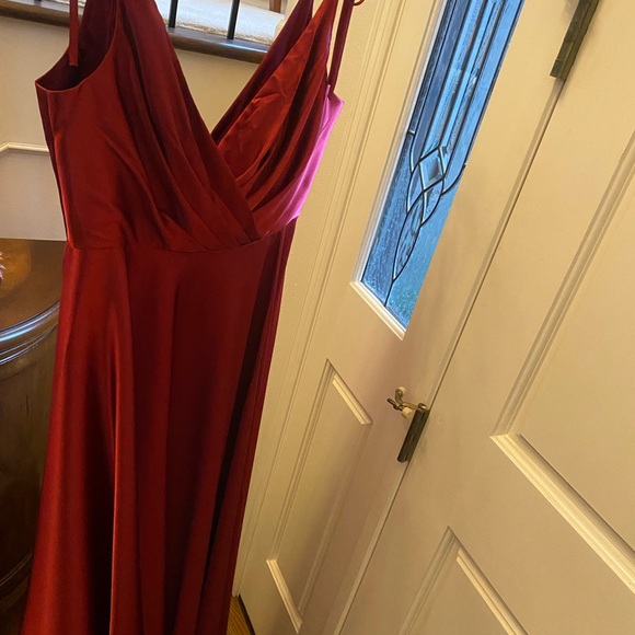 Cinderella Devine, long red dress with straps, Large NWOT - Picture 6 of 12